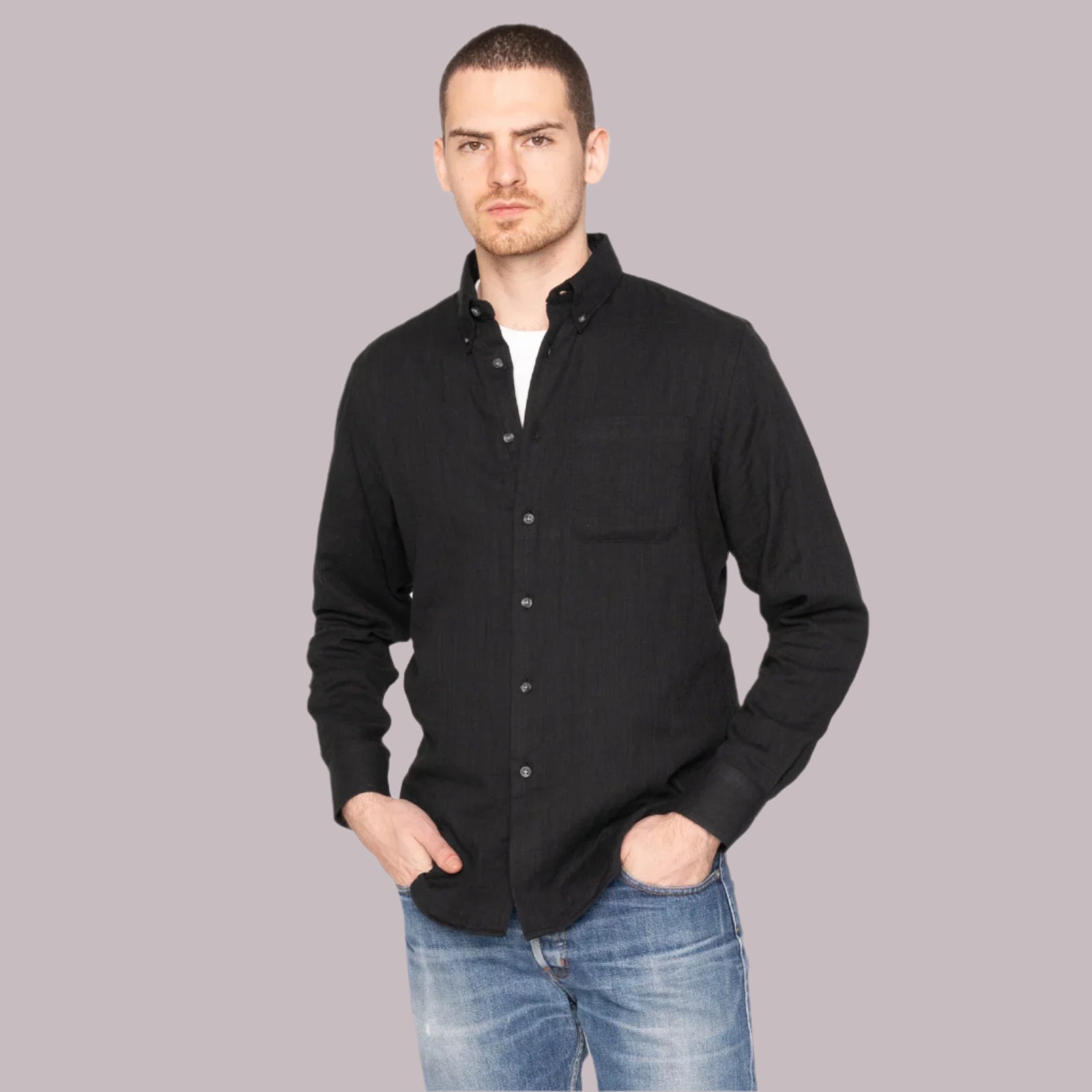 Easy Shirt - Double Weave Gauze - Black