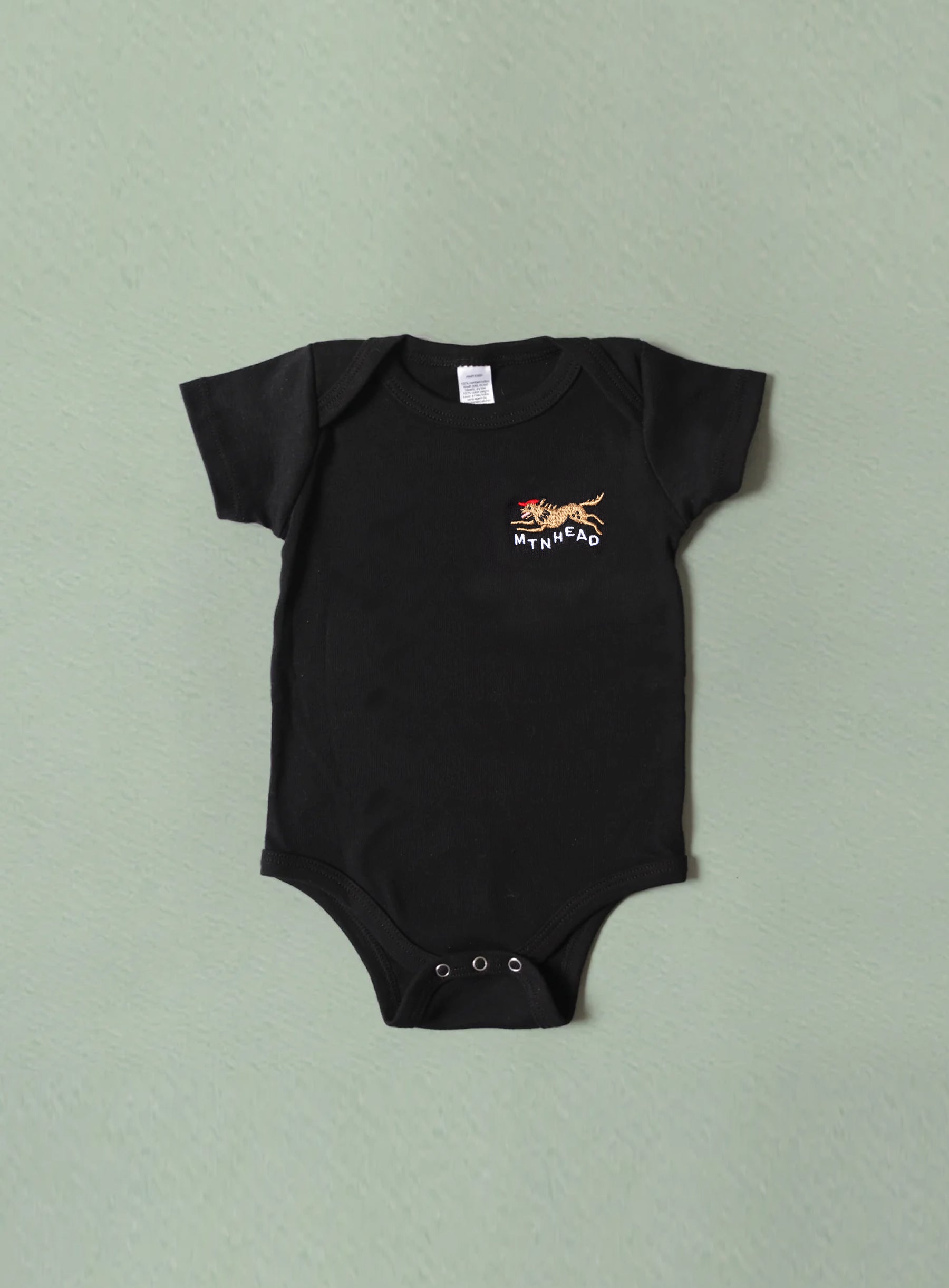 Baby Onesie - Black - Mtn. Wolf Embroidery