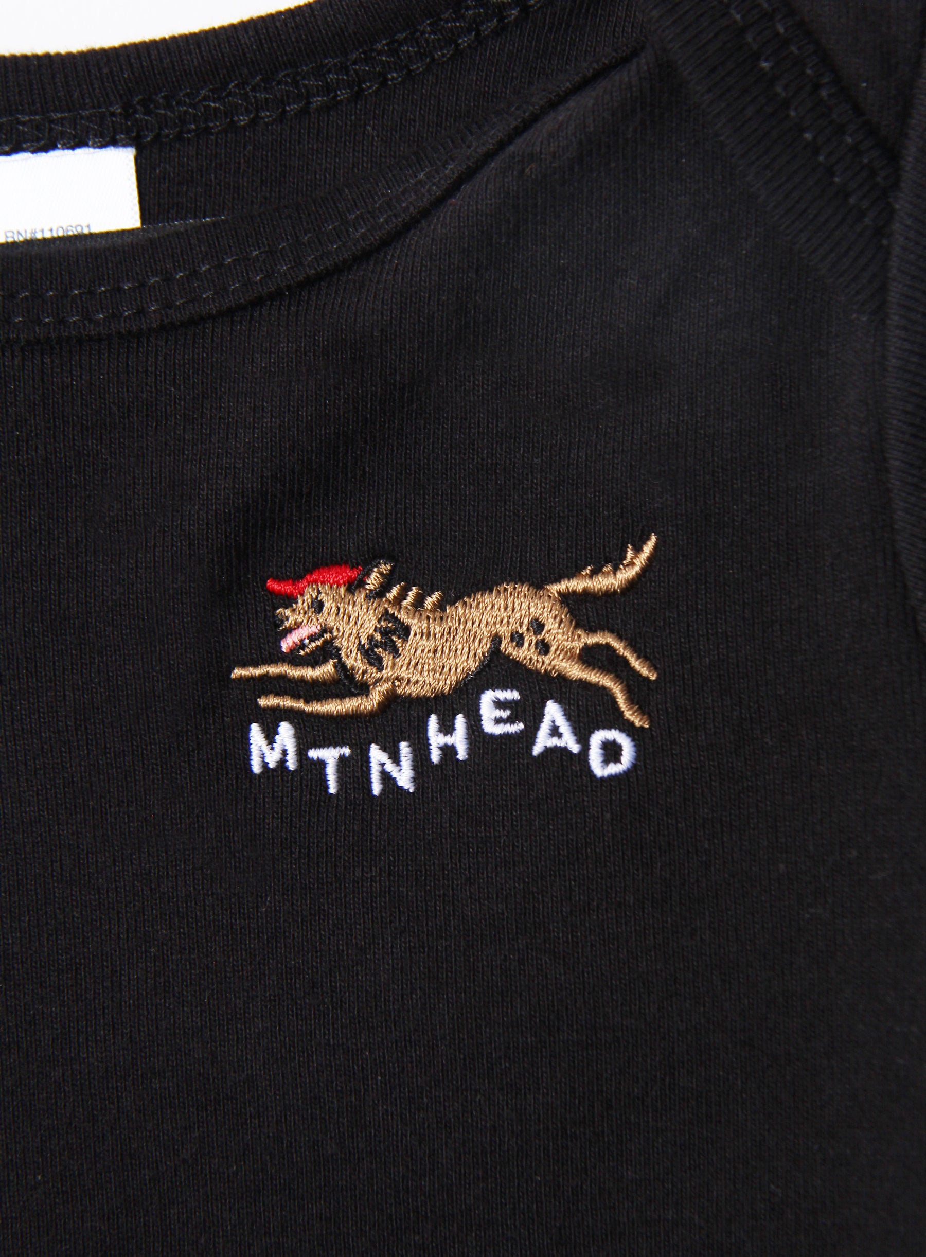 Baby Onesie - Black - Mtn. Wolf Embroidery