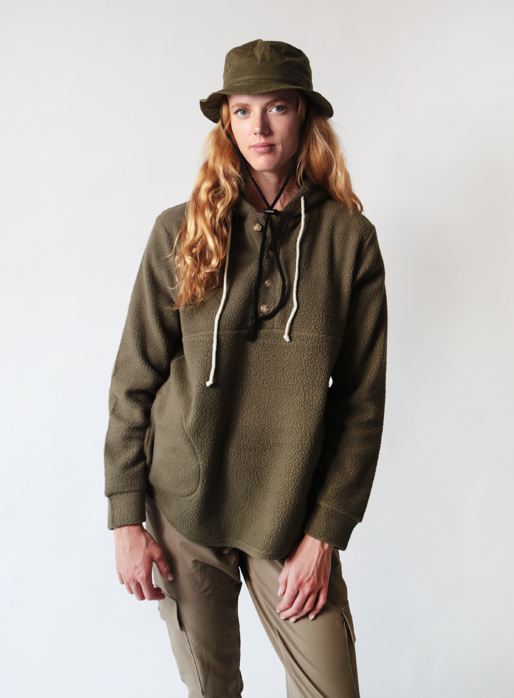 Bucket Hat - Army Waxed Canvas