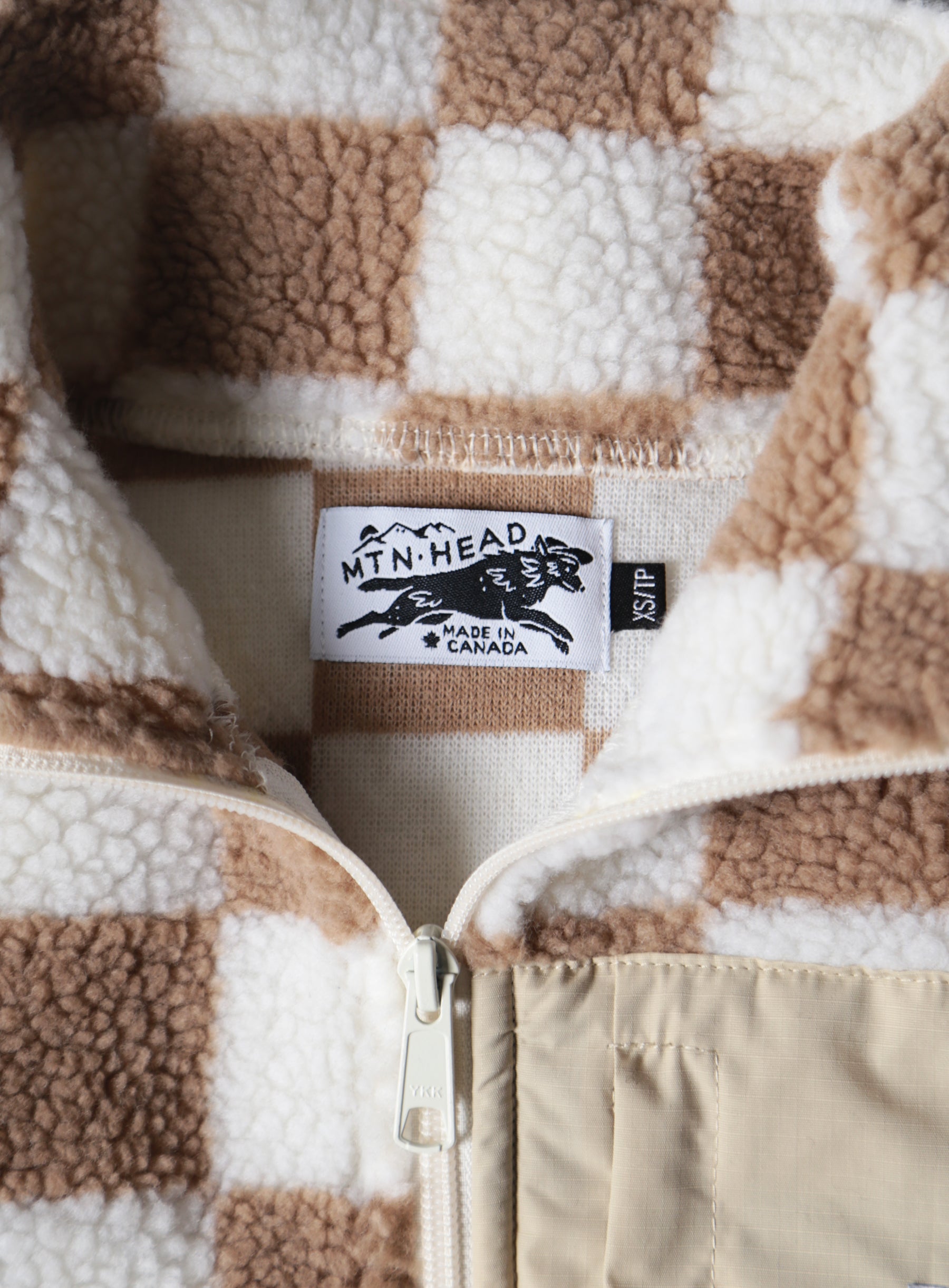 Alpine Full Zip  - Camel Checker Sherpa