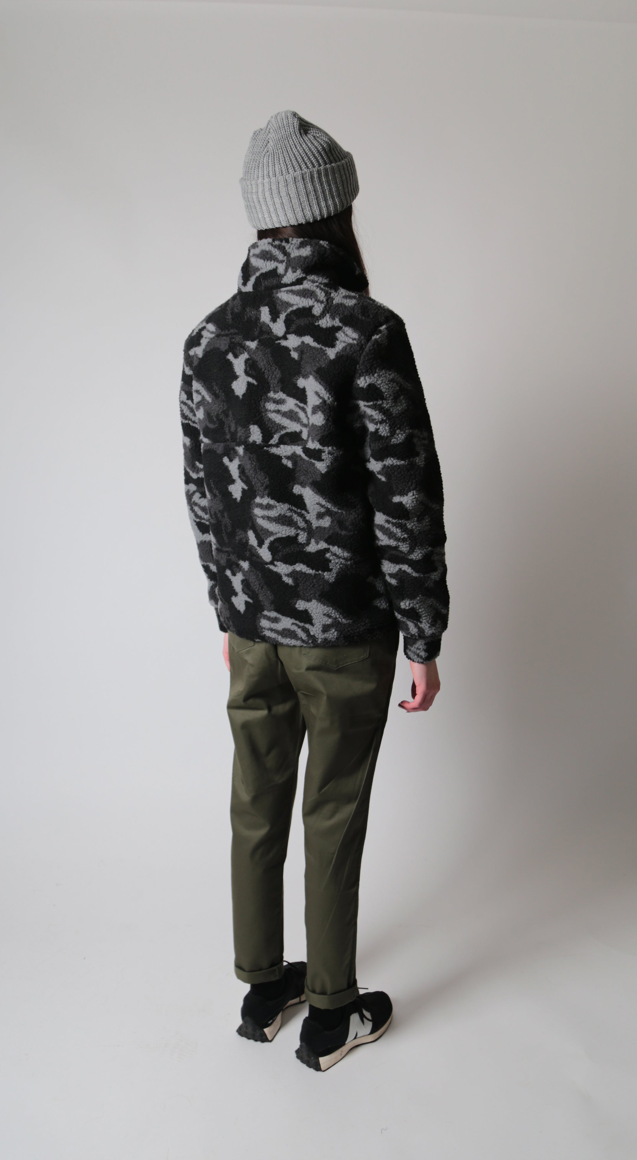 Alpine 1/4 Zip  - Black Camo Sherpa