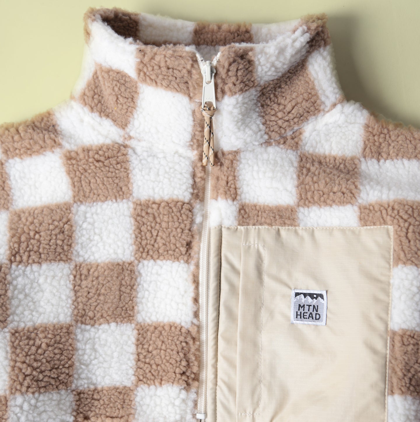 Alpine 1/4 Zip  - Camel Checkers Sherpa