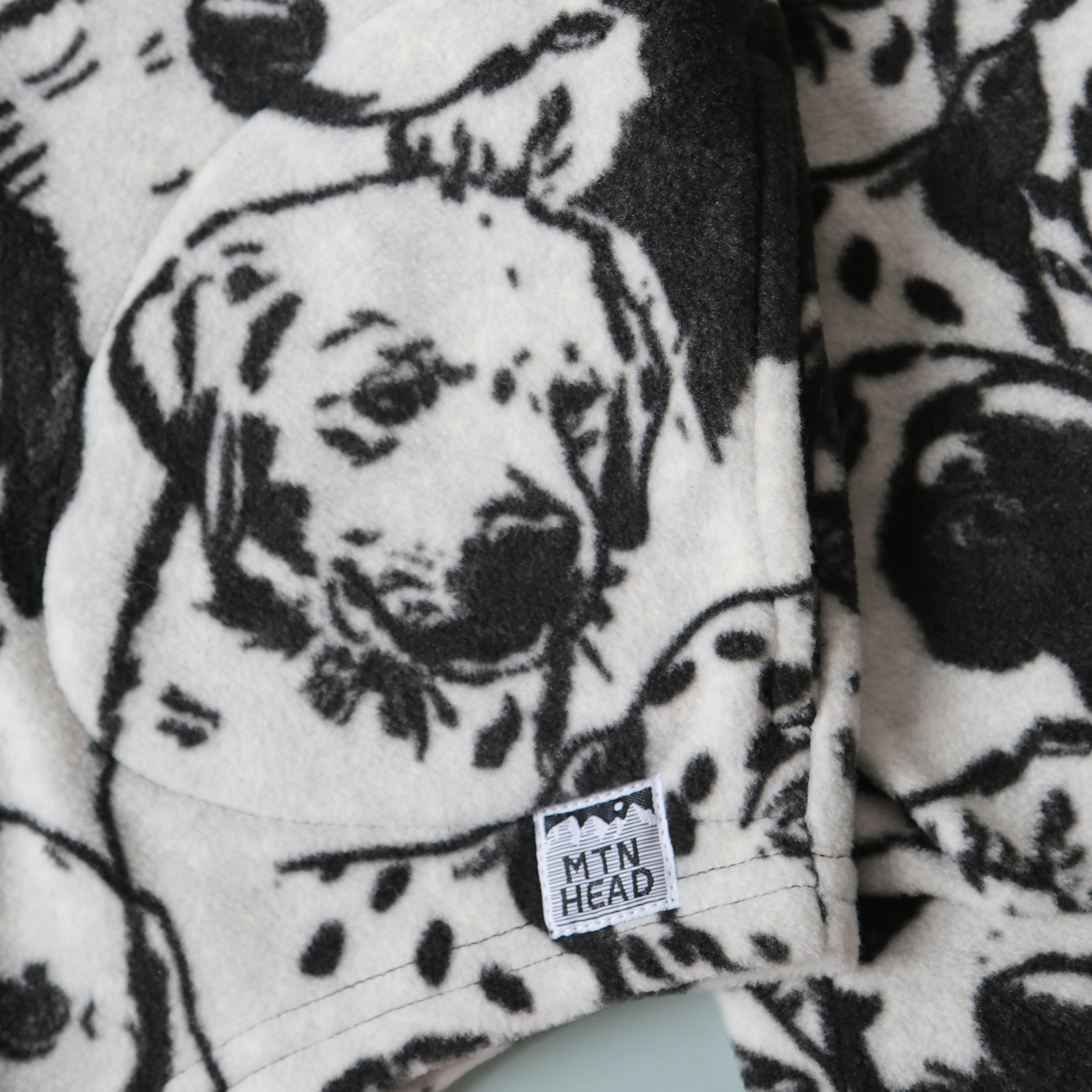 Camping Hoodie -  Polar Fleece - Black Dog Camo