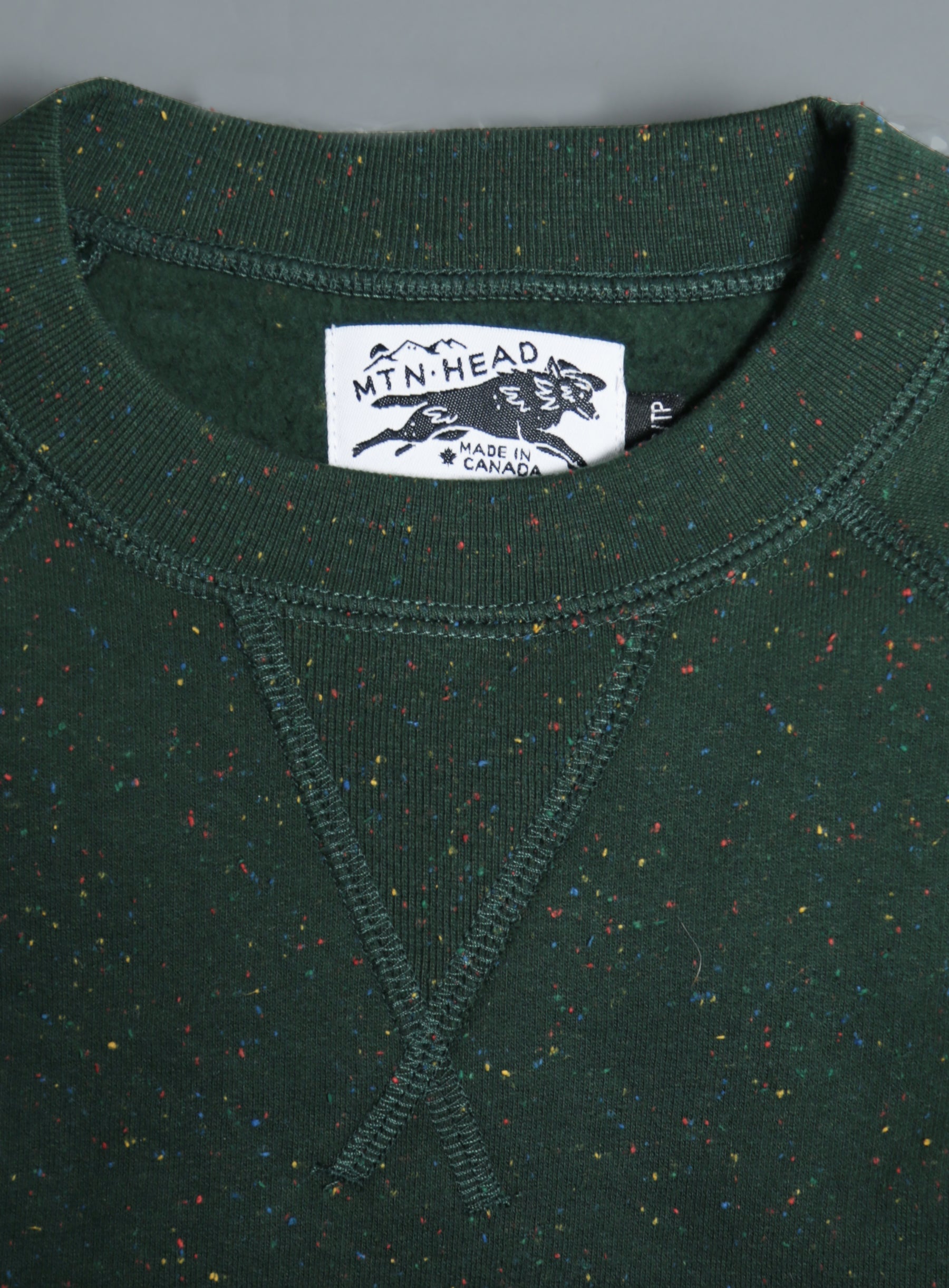 Classic Crew - Forest Green Rainbow Speckle