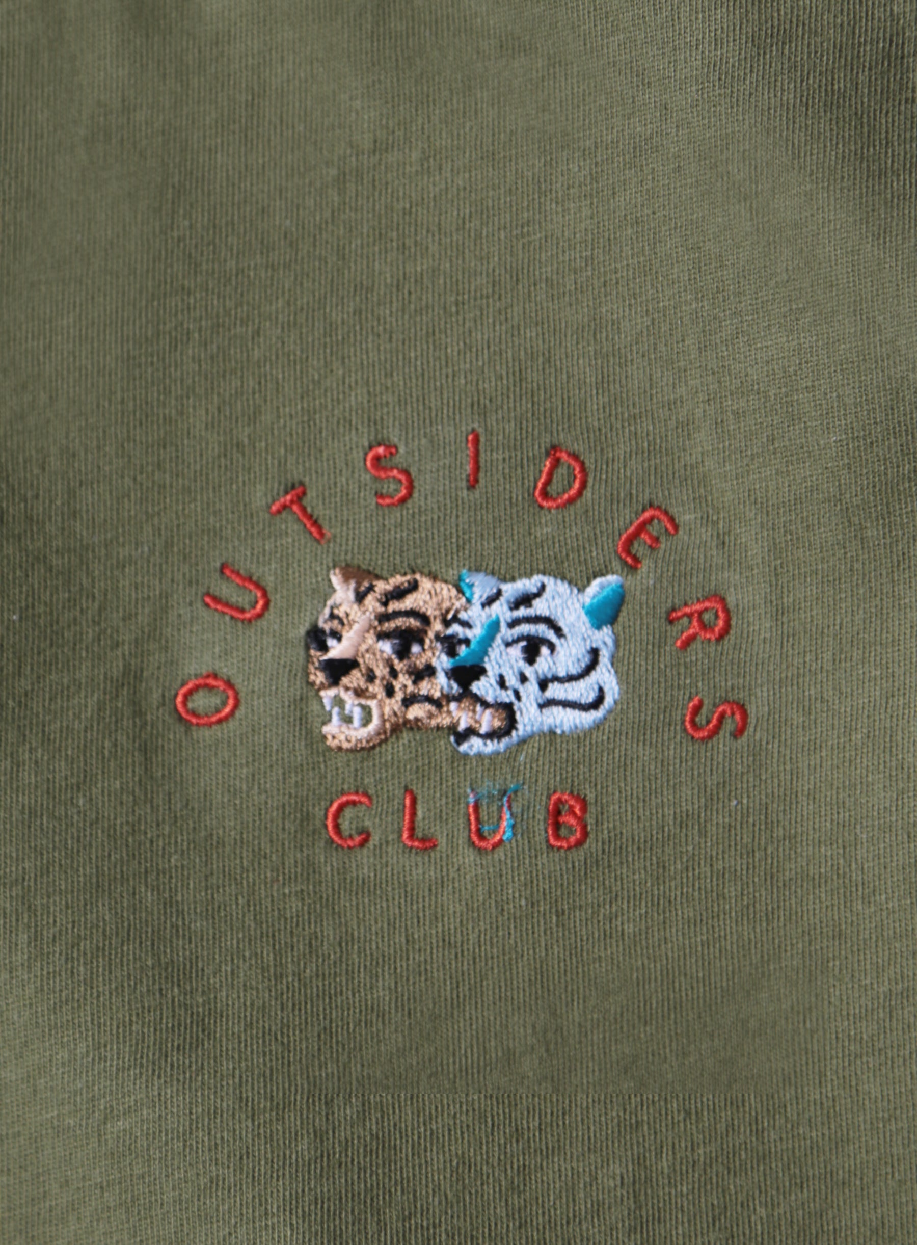 Classic Tee - Army - Outsiders Club Embroidery