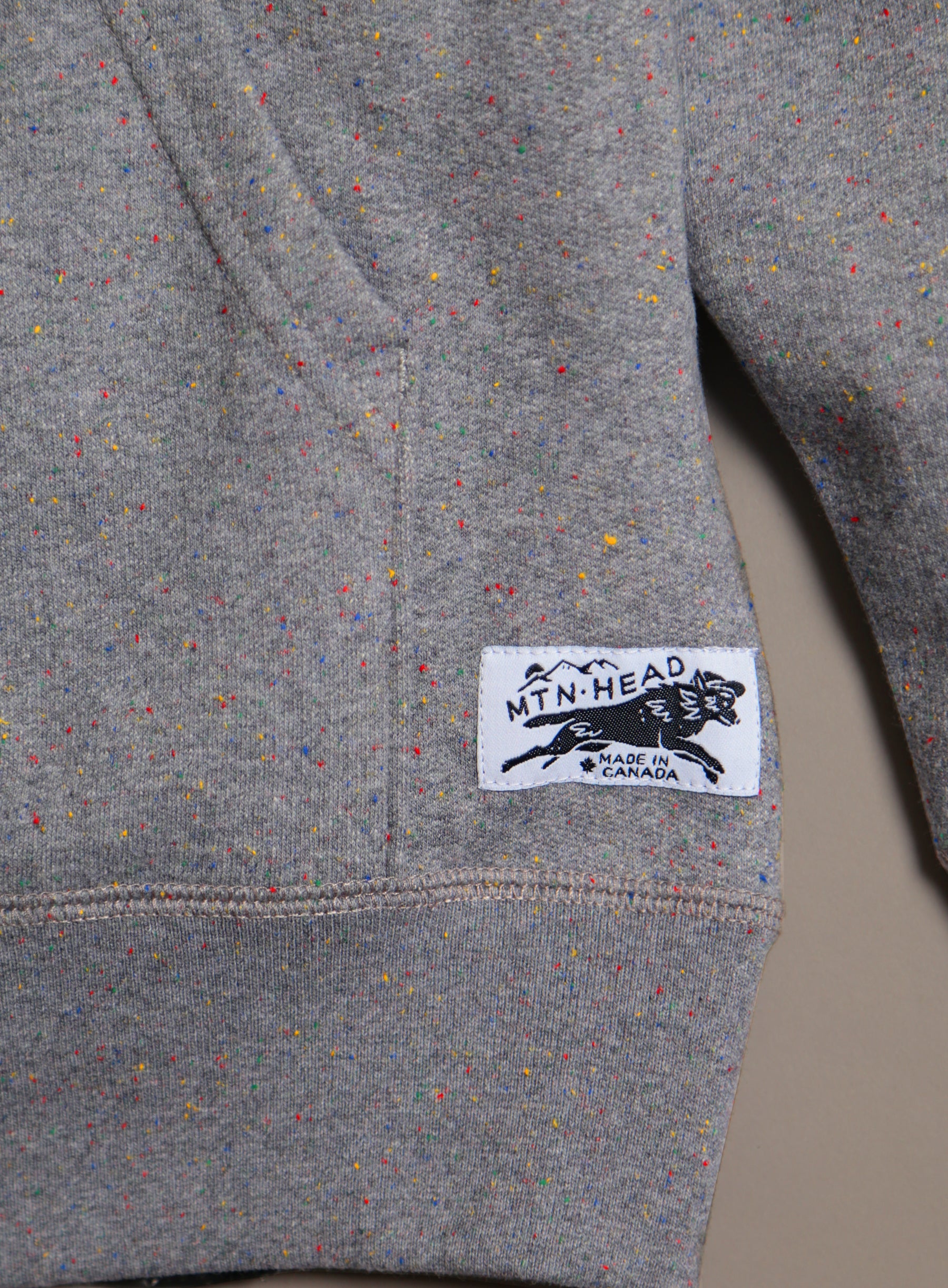 Mtn. Zip Hoodie - Heather Grey Rainbow Speckle