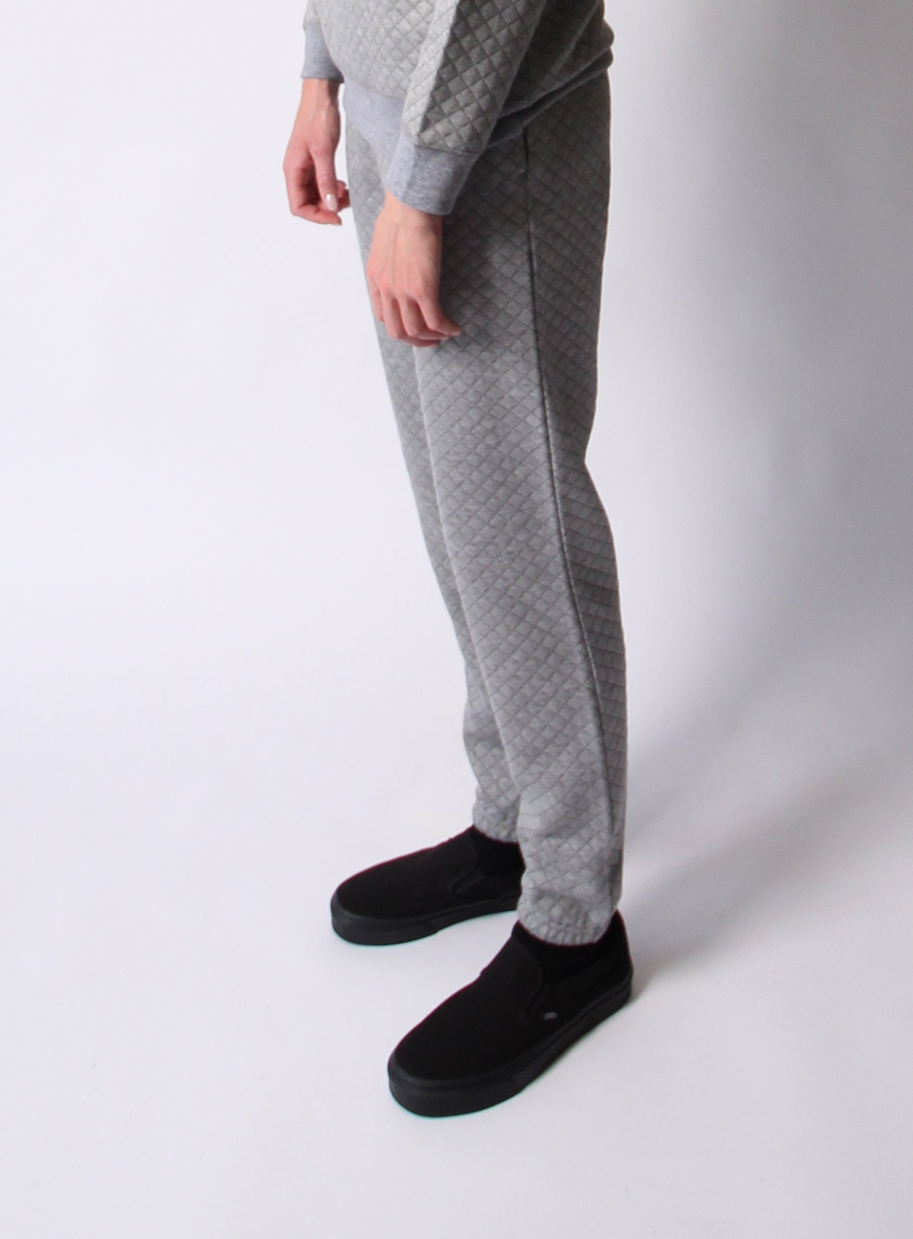 Sweatpants - Heather Grey Quilt