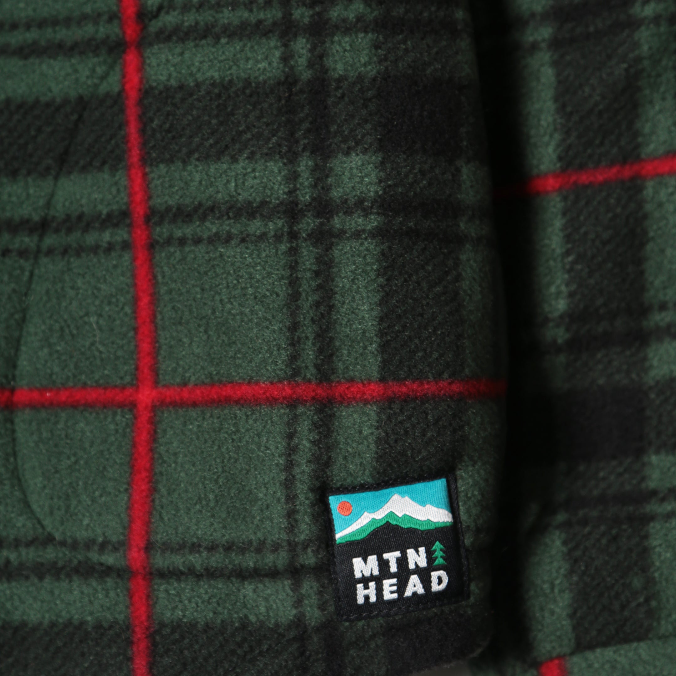 Camping Hoodie -  Polar Fleece - Holiday Plaid