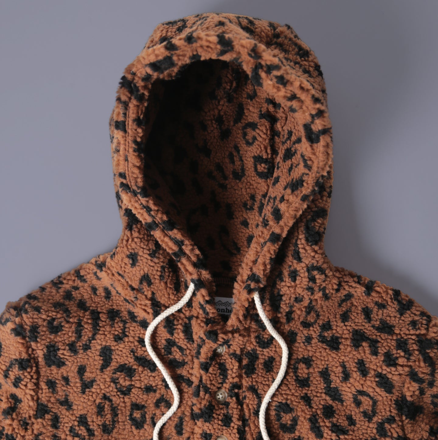 Camping Hoodie -  Leopard Sherpa