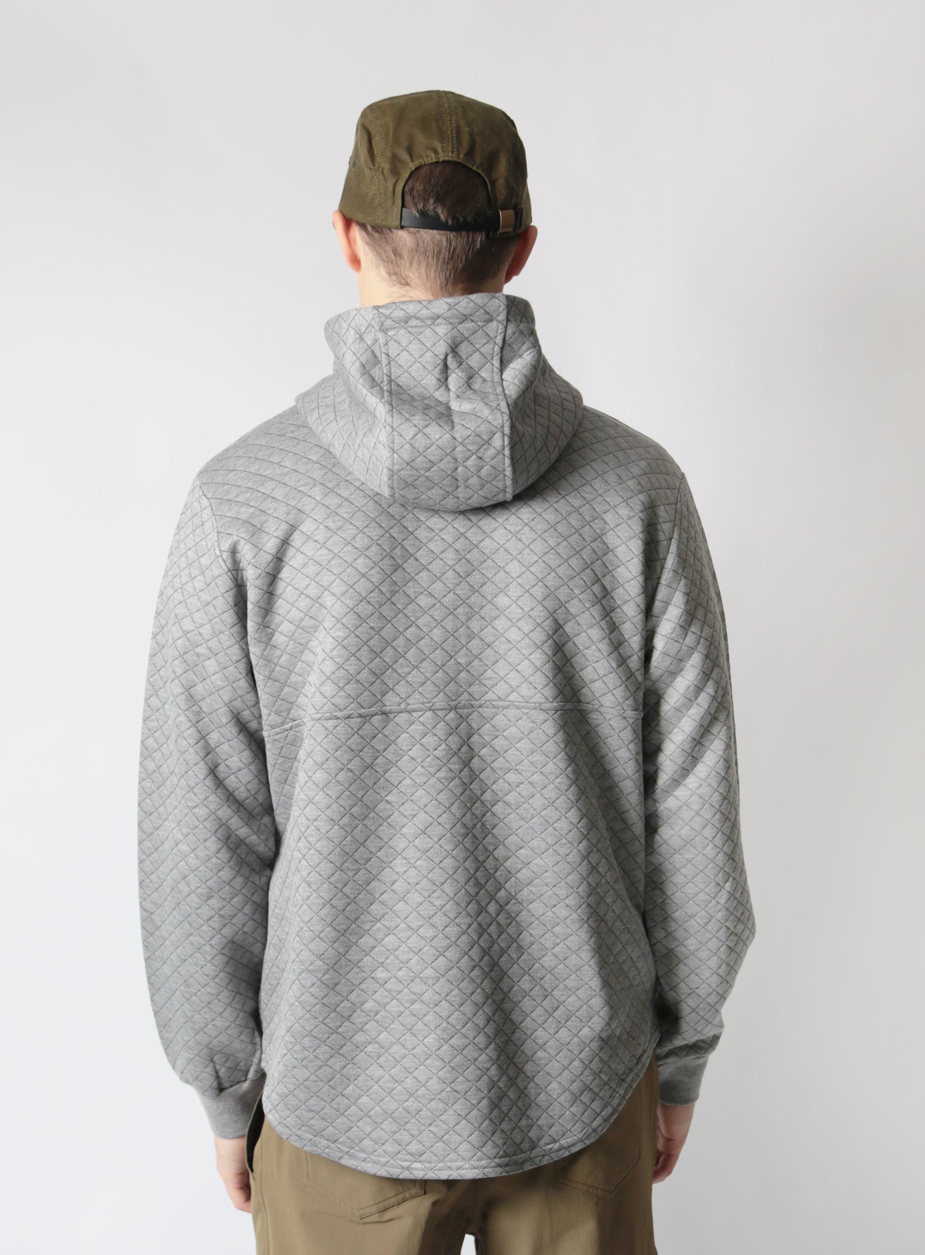 Camping Hoodie - Heather Grey Quilt