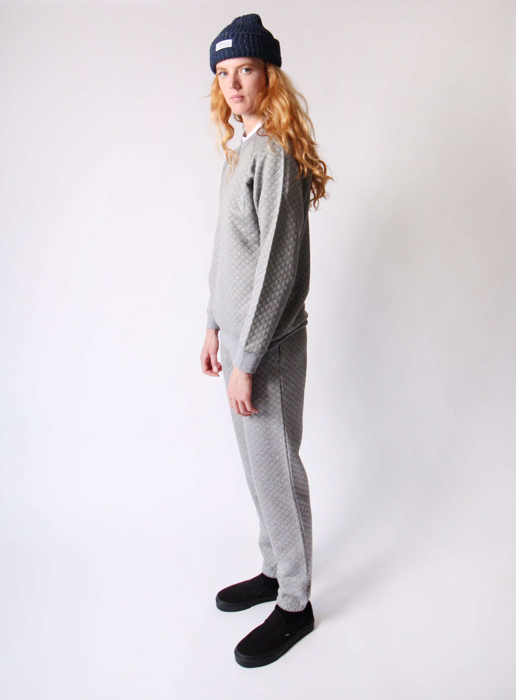 Sweatpants - Heather Grey Quilt