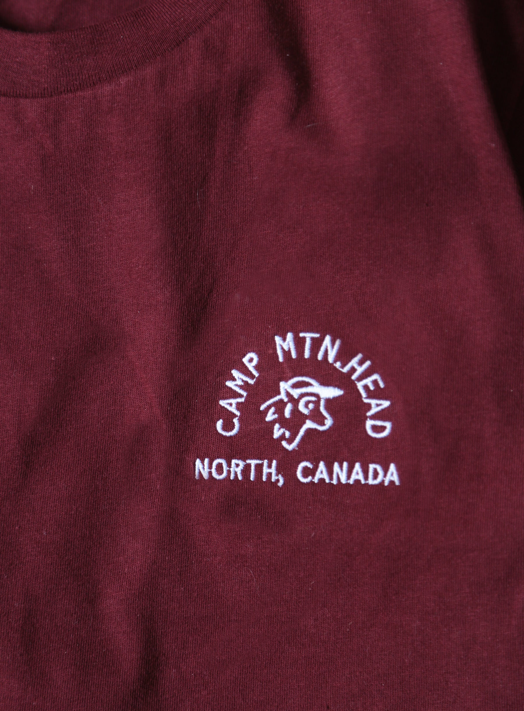 Classic Tee - Burgundy - Camp Mtn. Head Embroidery