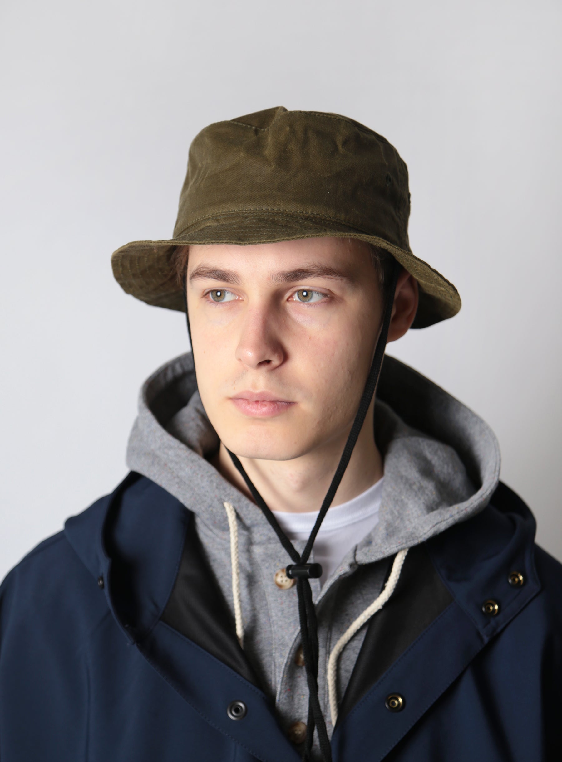 Bucket Hat - Army Waxed Canvas