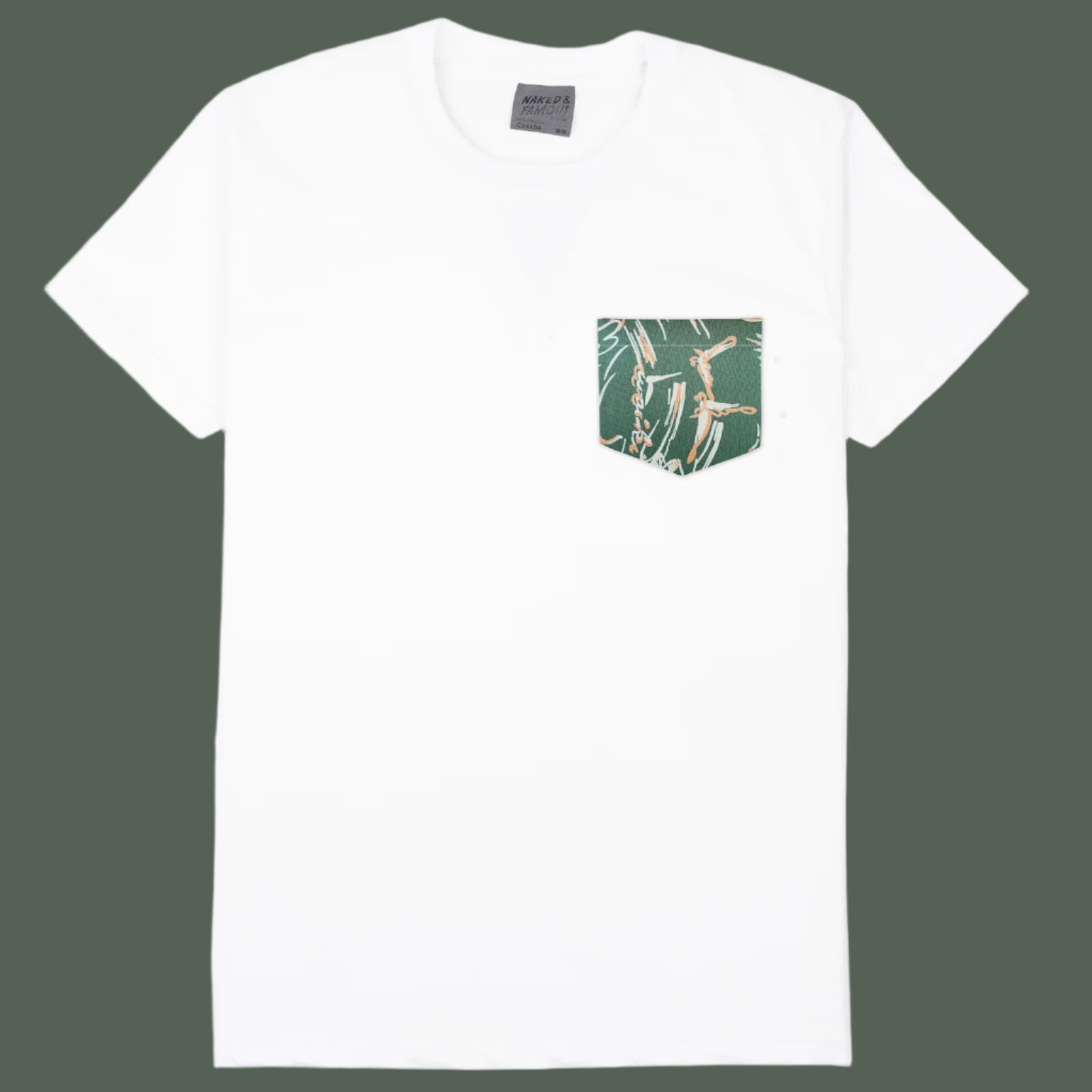 Pocket Tee - Waikiki Waves - White