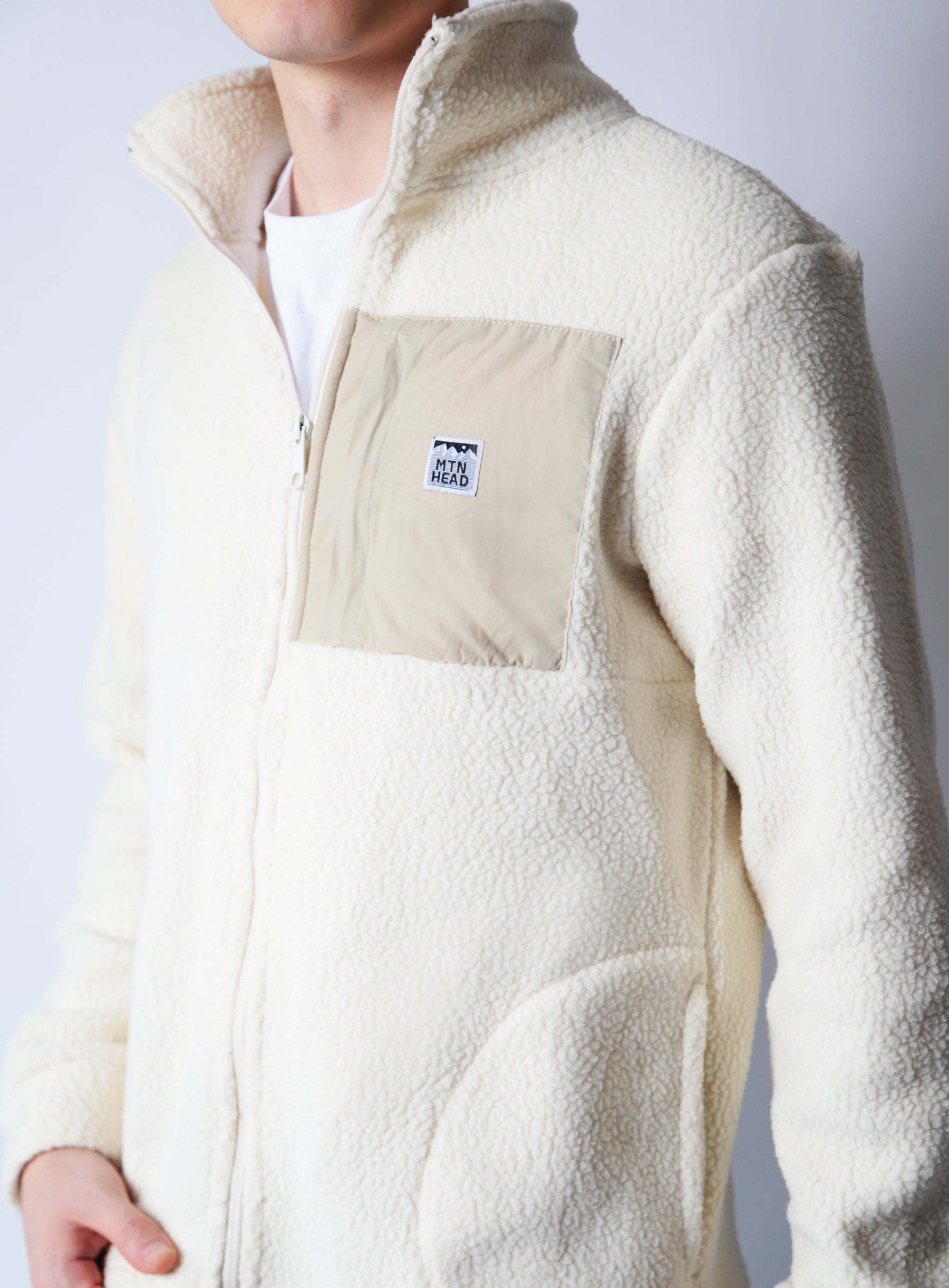 Alpine Full Zip  - Oatmeal Sherpa