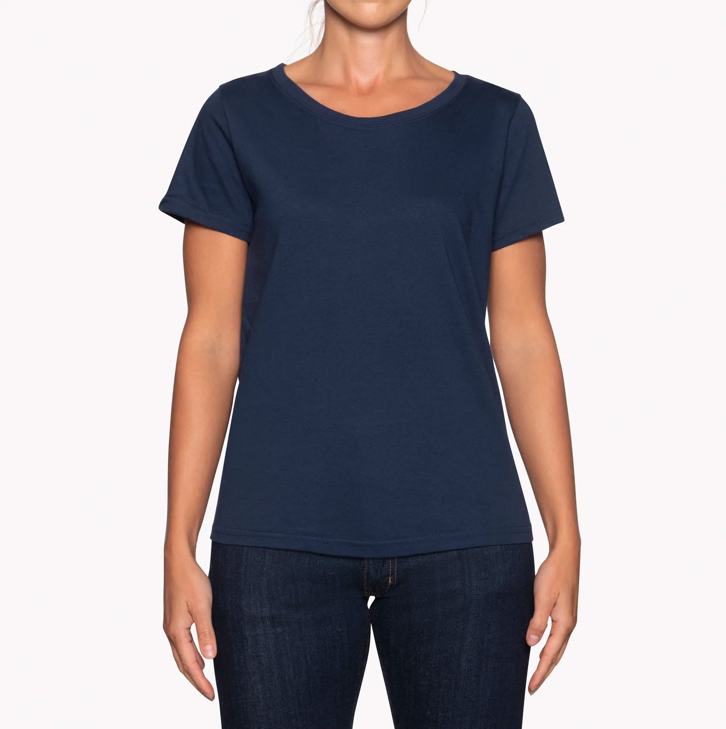 Women's Circular Knit T-Shirt - Ringspun Cotton - Navy