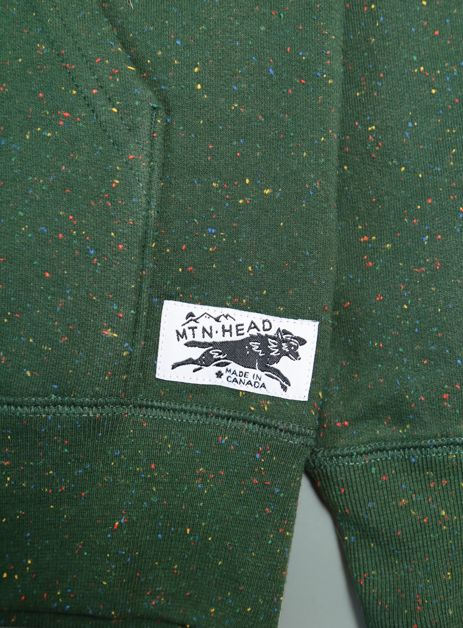 Mtn. Zip Hoodie - Forest Green Rainbow Speckle