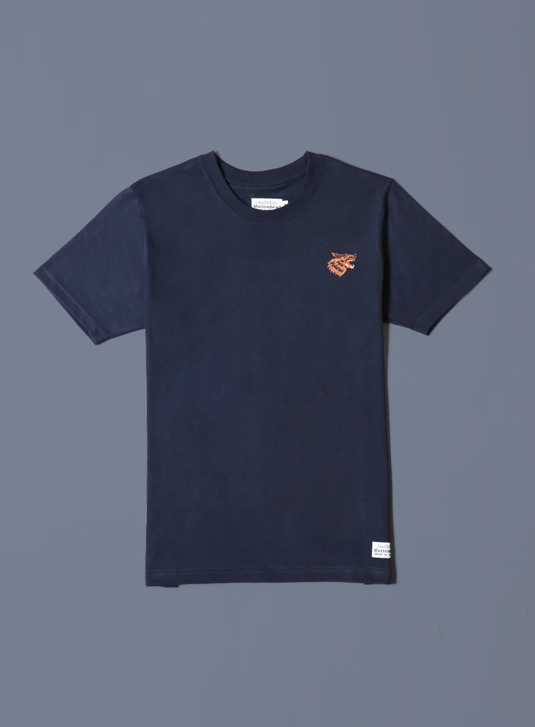 Heavy Weight Tee - Navy - Wolf Embroidery