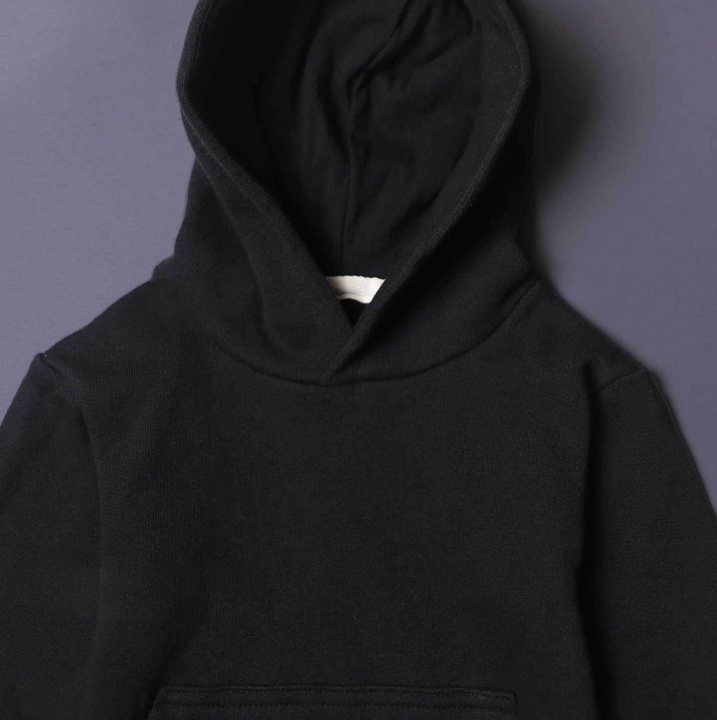 Kids Cabin Hoodie - Black Organic Cotton