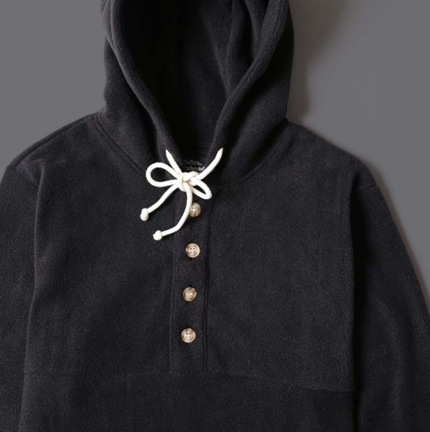 Camping Hoodie -  Black Polar Fleece