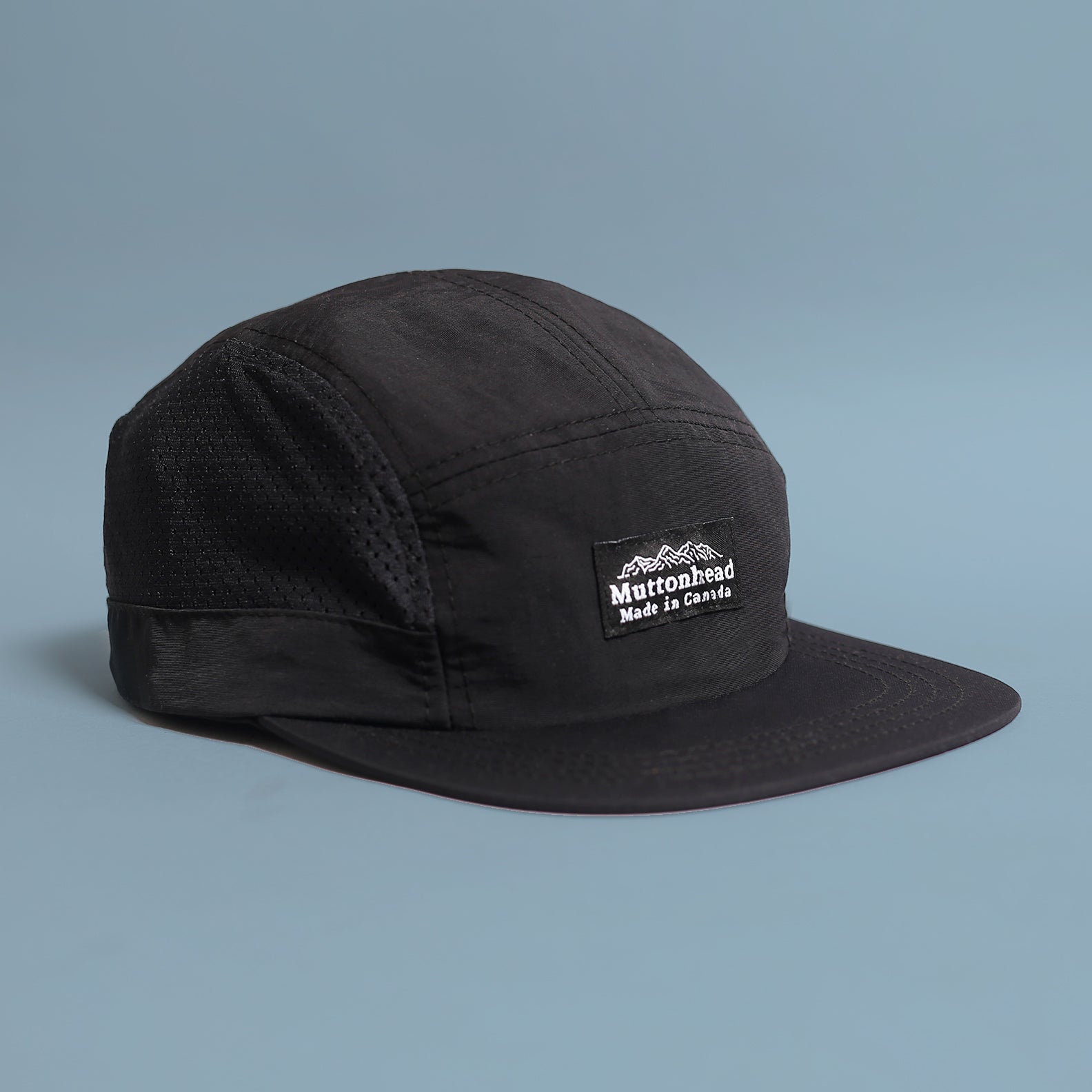 Mesh Camp Cap - Black Mountain Label - Black Nylon/Mesh