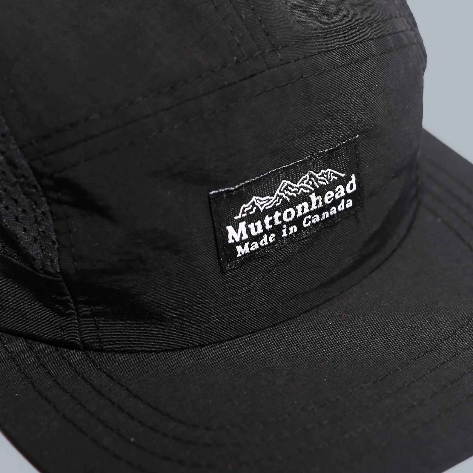 Mesh Camp Cap - Black Mountain Label - Black Nylon/Mesh