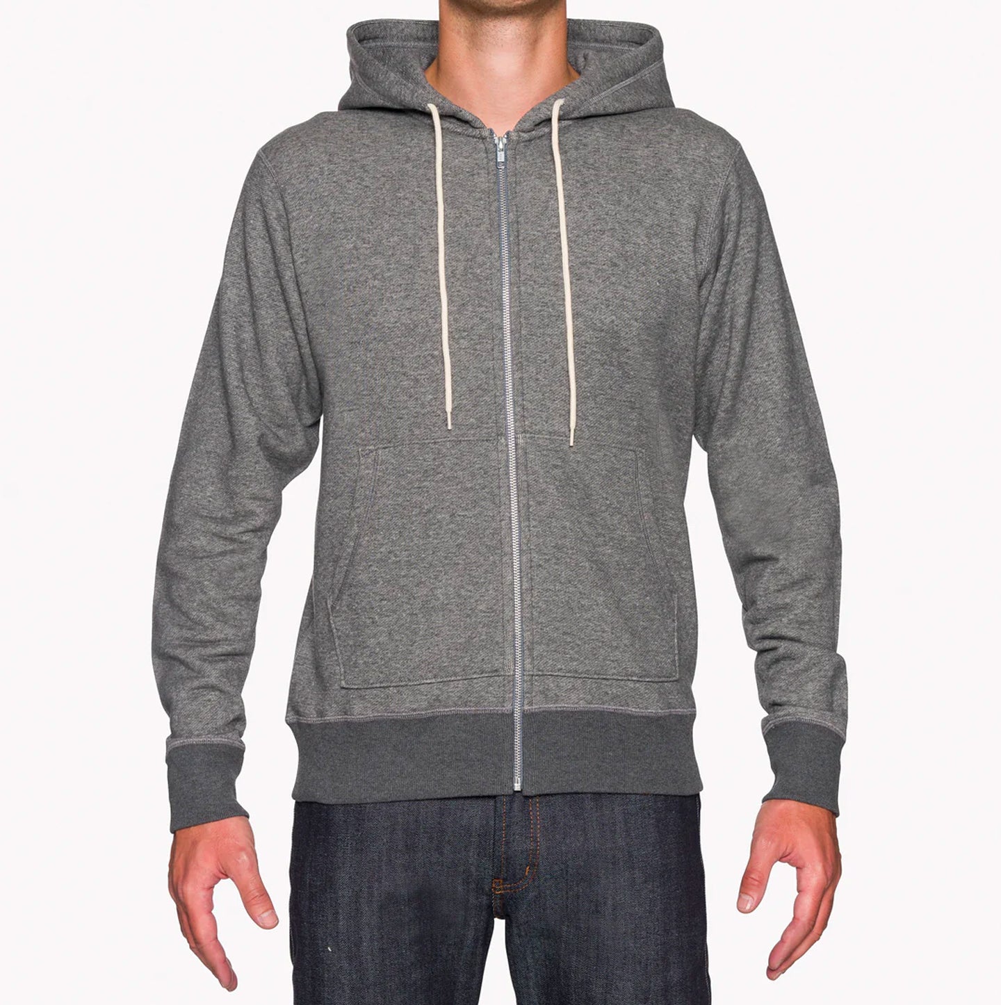 Zip Hoodie - Heavyweight Terry - Charcoal