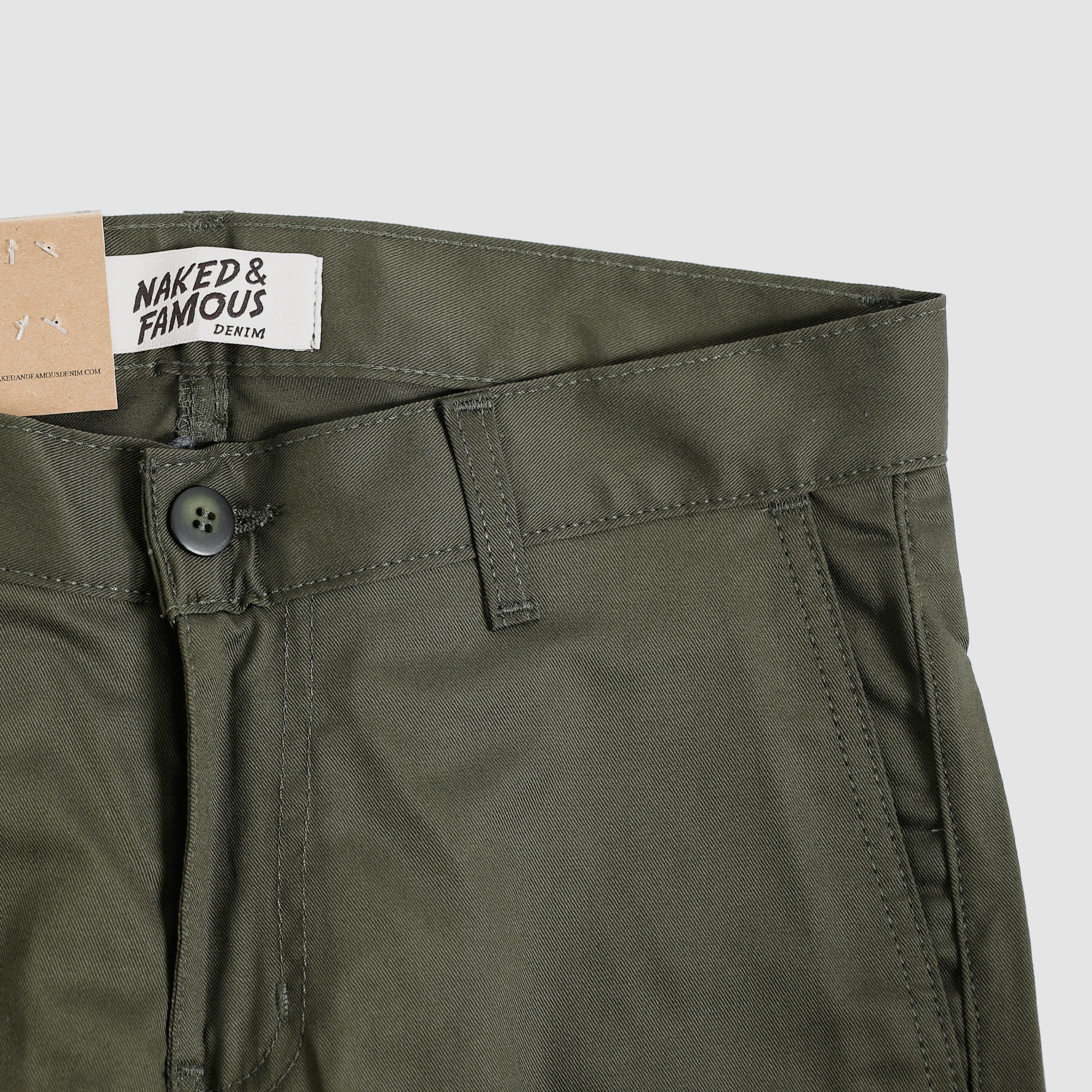 Slim Chino - Khaki Green Stretch Twill